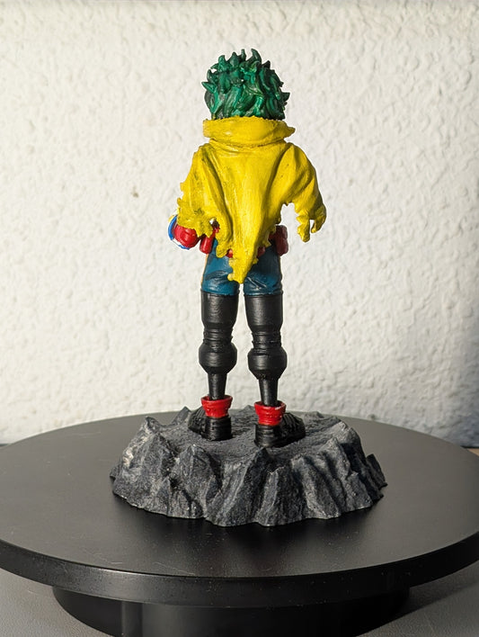 Figura 3D de Deku de My Hero Academia vista lateral