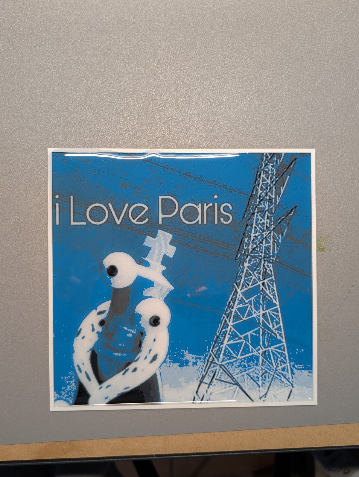 Cuadro 3D de Kinger I Love Paris inspirado en The Amazing Digital Circus