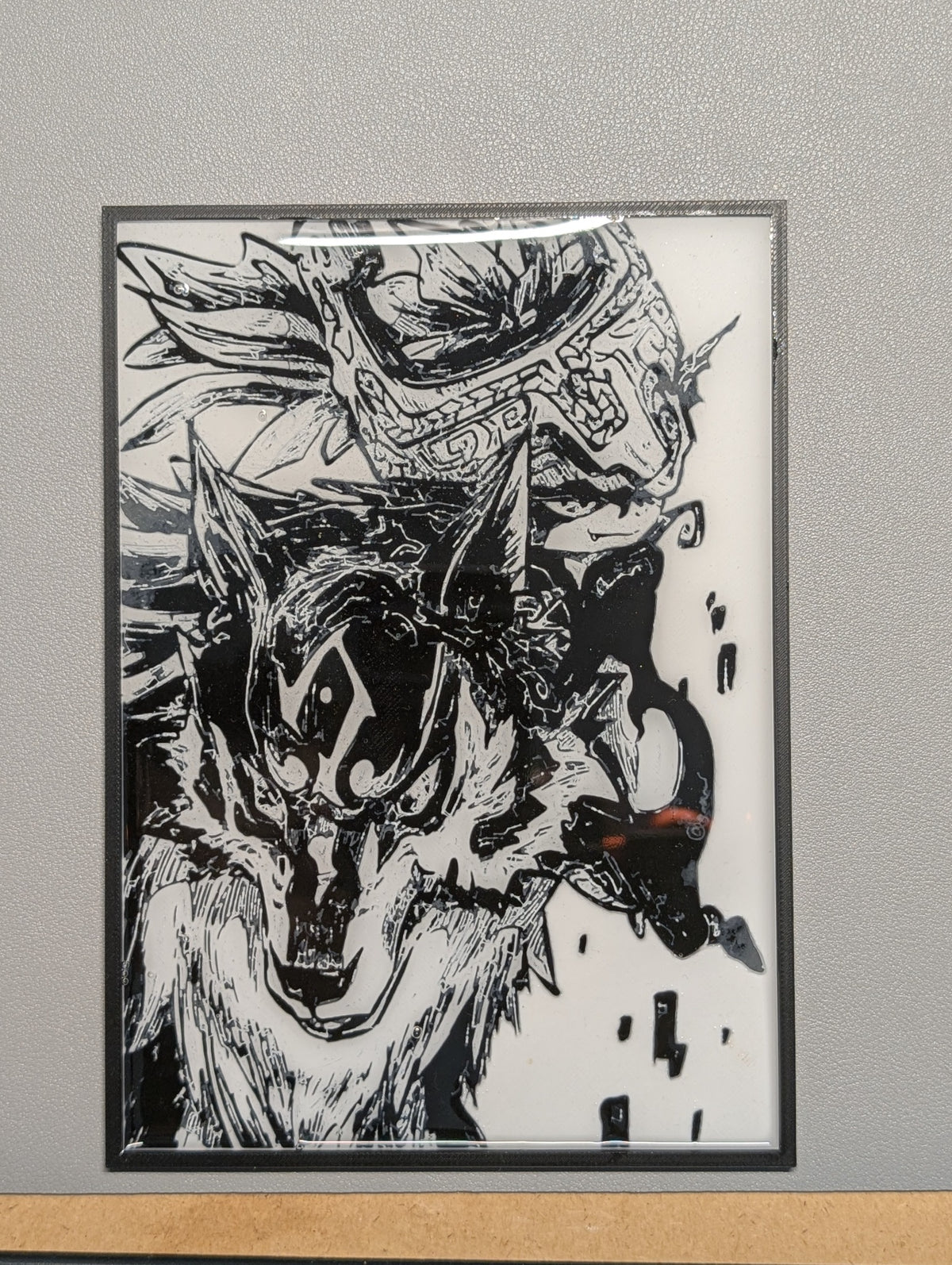 Cuadro 3D de Midna y Link lobo inspirado en The Legend of Zelda Twilight Princess