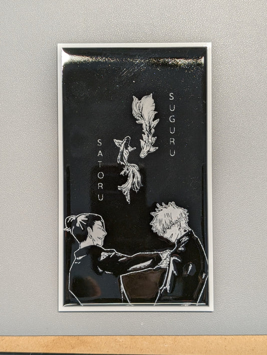 Cuadro 3D de Suguru Geto y Satoru Gojo inspirado en Jujutsu Kaisen
